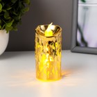 Ночник "Золотая свеча" LED от батареек 3хAG13 3,5х3,5х7 см - фото 805060026