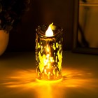 Ночник "Золотая свеча" LED от батареек 3хAG13 3,5х3,5х7 см - фото 805060027