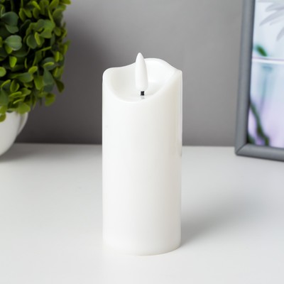 Светодиодная свеча, ночник LED RISALUX «Классик», с эффектом живого пламени, от батареек 3×AG13, 5×5×12 см