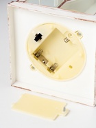 Светодиодная свеча в подсвечнике RISALUX «Фонарь и ромбы», LED-ночник, от батареек 3×ААА, белый с золотой патиной, 11×11×21.5 см - фото 68107259