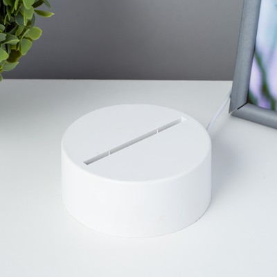 Основание светильника LED 3 режима 3000-6000К USB белый 9.5×9.5×4 см RISALUX