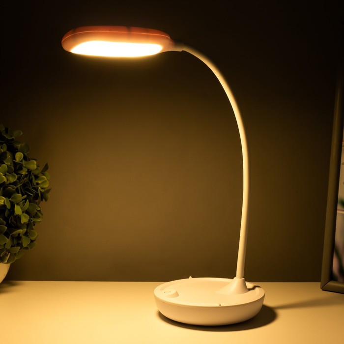 Настольная лампа сенсорная 16816/1 LED 5Вт USB белый 12х6х47 см RISALUX - фото 1904635528