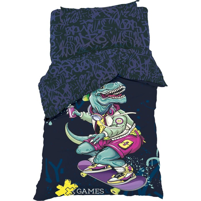 Постельное бельё 1.5-спальное «Этель» XGames, бязь - Фото 1