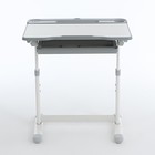 Парта растущая со стулом B204EDU, h=54-76 см, цвет серый (ростовая группа 2-7) - фото 21805777