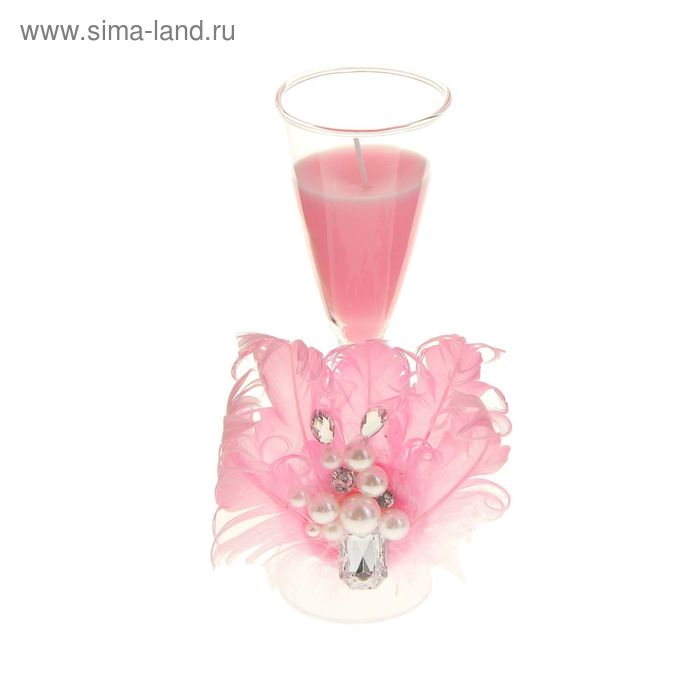 Свеча восковая "Императрица", цвет розовый - Фото 1