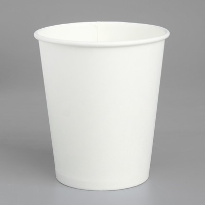 Стакан бумажный бумажный "Белый" для горячих напитков, 250 мл, диаметр 80 мм