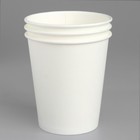 Стакан бумажный бумажный "Белый" для горячих напитков, 250 мл, диаметр 80 мм - Фото 2
