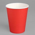 Стакан бумажный бумажный "Красный" для горячих напитков, 250 мл, диаметр 80 мм - фото 288122180