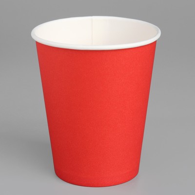 Стакан бумажный бумажный "Красный" для горячих напитков, 250 мл, диаметр 80 мм