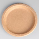 Тарелка одноразовая "Крафт" с бортом, картон, 23 см - Фото 2