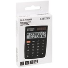 Калькулятор карманный Citizen "SLD-100NR", 8-разрядный, 58 х 88 х 10 мм, двойное питание, чёрный - фото 6715874
