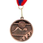 Медаль тематическая "Плавание" бронза - Фото 2