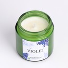 Свеча в банке Spring Flowers. Violet, из соевого воска, 25 ч, 120 мл, фиалка 9292111 - фото 16574403