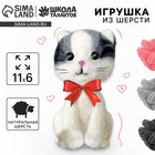 Валяние из шерсти. Игрушка «Серый котёнок», набор для творчества - Фото 1