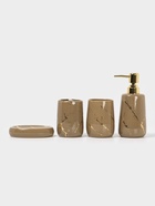 Набор аксессуаров для ванной комнаты SAVANNA «Гроза», 4 предмета, мыльница, дозатор для мыла, 2 стакана, коричневый - Фото 2