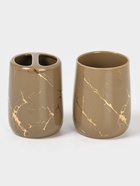 Набор аксессуаров для ванной комнаты SAVANNA «Гроза», 4 предмета, мыльница, дозатор для мыла, 2 стакана, коричневый - Фото 3