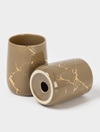 Набор аксессуаров для ванной комнаты SAVANNA «Гроза», 4 предмета, мыльница, дозатор для мыла, 2 стакана, коричневый - Фото 4