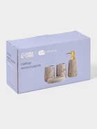 Набор аксессуаров для ванной комнаты SAVANNA «Гроза», 4 предмета, мыльница, дозатор для мыла, 2 стакана, коричневый - Фото 9