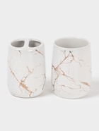 Набор аксессуаров для ванной комнаты SAVANNA «Гроза», 4 предмета (мыльница, дозатор для мыла 400 мл, 2 стакана), цвет белый - Фото 3