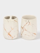 Набор аксессуаров для ванной комнаты SAVANNA «Гроза», 4 предмета (мыльница, дозатор для мыла 400 мл, 2 стакана), цвет белый - Фото 3