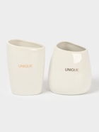 Аксессуары для ванной SAVANNA Stone, 4 предмета: мыльница, дозатор для мыла, 2 стакана, белые - Фото 3