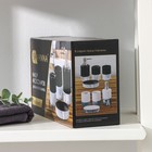 Набор аксессуаров для ванной комнаты SAVANNA Stone gray, 4 предмета (дозатор для мыла 390 мл, 2 стакана, мыльница), цвет белый - Фото 5