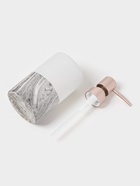 Аксессуары для ванной SAVANNA Stone gray, 4 предмета, дозатор для мыла 390 мл, 2 стакана, мыльница, белые - Фото 6