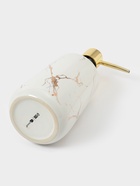 Дозатор для жидкого мыла SAVANNA Lightning, 350 мл, цвет белый - Фото 4