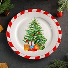 Тарелка фарфоровая обеденная Доляна «Новый Год. Ёлка», d=27 см - Фото 1