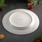 Тарелка фарфоровая обеденная Доляна «Новый Год. Ёлка», d=27 см - Фото 3