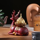 Курильница для благовоний порошковых и конусов TAKE IT EASY «Олененок», бордовый, 12.5×11.5 см - Фото 2