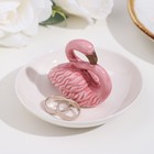 Подставка для колец "Фламинго", бело-розовый, 10,5х7 см - фото 319735030