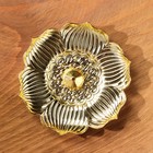 Подставка для любых благовоний "Лотос", золотистый, d=8,5 см - фото 35000416