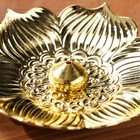 Подставка для любых благовоний "Лотос", золотистый, d=8,5 см - фото 35000417