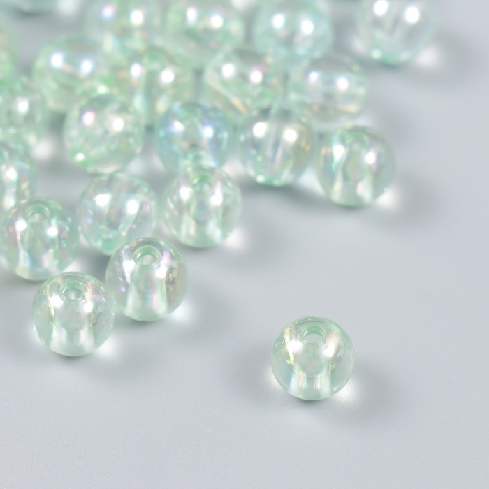 Бусины для творчества пластик "Мыльный пузырь зелёный" набор 20 гр 0,8х0,8х0,8 см - Фото 1