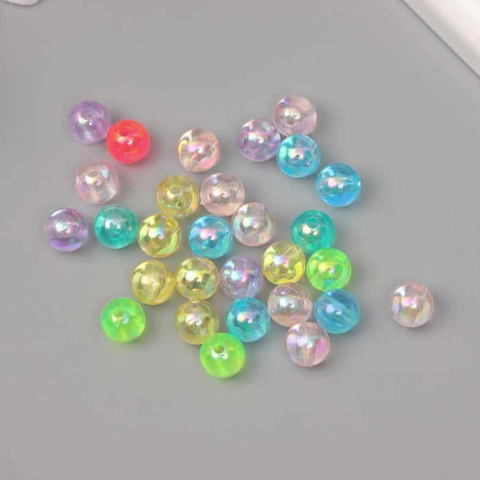 Бусины для творчества пластик "Мыльный пузырь разноцветный" набор 20 гр 0,8х0,8х0,8 см - Фото 1