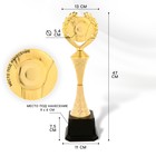 Кубок 178A, наградная фигура, золото, подставка пластик, 47 × 13 × 10 см. - фото 6716526