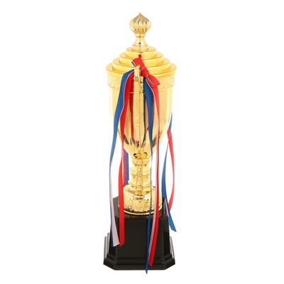Кубок 180A, наградная фигура, золото, подставка пластик, триколор, 44.5×20×8.5 см