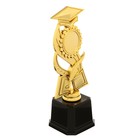 Кубок конфедератка на Выпускной 001A, золото, подставка пластик, 7.5×7.5×23 см - Фото 2