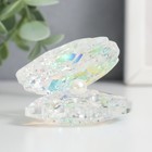 Фигурка стекло «Ракушка с жемчужиной», перламутр, 6.5×5×5 см - Фото 1