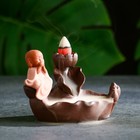 Подставка для благовоний TAKE IT EASY «Будда молчание», набор благовоний конусы, стелющийся дым, 12×8×8 см - Фото 1