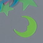 Наклейка фосфорная пластик "Звезды-смайлики и месяцы" набор 18-29 шт 19х13 см - Фото 3