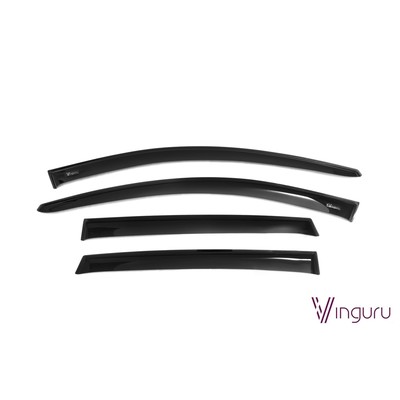 Ветровики Vinguru для CHEVROLET Captiva 2006-2011, 2011-2013, 2013-2016, накладные , скотч, акрил, 4 шт