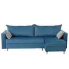 Угловой диван «Венеция», механизм еврокнижка, угол универсальный, велюр, цвет синий - Фото 1