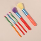Набор кистей для макияжа «PENCIL», 5 предметов, разноцветные - Фото 5