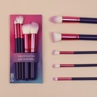 Набор кистей для макияжа «PENCIL», 5 предметов, цвет фиолетовый/розовый - Фото 2
