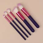 Набор кистей для макияжа «PENCIL», 5 предметов, цвет фиолетовый/розовый - Фото 3