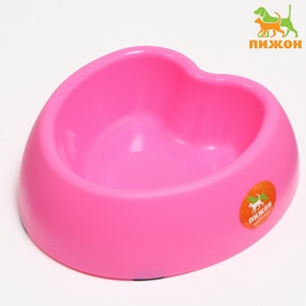 Миска «Сердце» 20.5×19×6 см, розовая