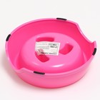 Миска пластиковая медленное кормление18 х 18,5 х 5,5 см, розовая - фото 7225009