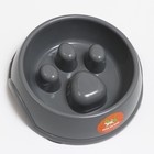Миска для медленного кормления «Лапа», 400 мл, серая - Фото 2